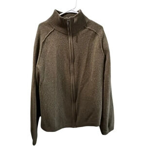 Field & Stream Wool Full-Zip High Neck Outdoor Sweater Size XXL
